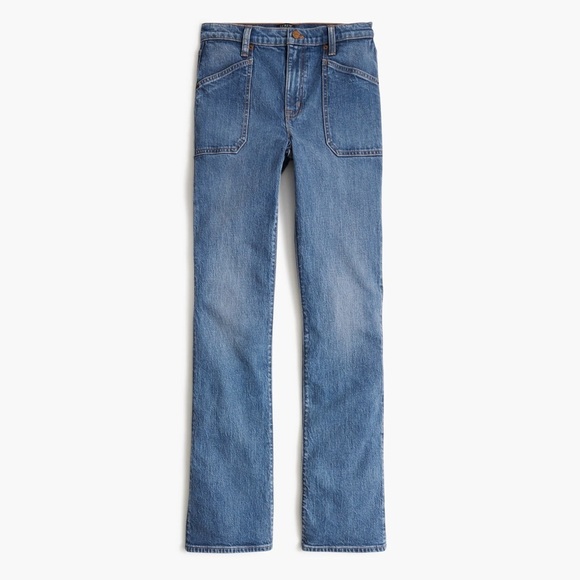 J CREW high rise bootcut cotton utility all day stretch jeans 2024 30 soft - Picture 1 of 9